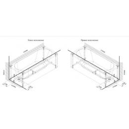 Ванна 160х70 акриловая Radomir Виктория фронтальная панель, каркас (разборный)