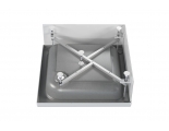Душевой поддон акриловый Метакам Universal S 90х90х15, высота 30, d 50, каркас, экран