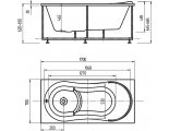 Ванна 170х70 акриловая Афродита Акватек с фр. экраном