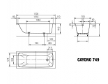 Ванна 170х70x41 стальная KALDEWEI CAYONO +easy-clean mоd.749