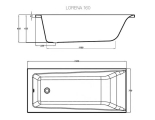 Ванна прямоуг.: LORENA 160x70, ультра белый (WP-LORENA*160-W)