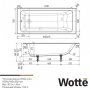 Ванна 160х70 чугунная Wotte Line без ножек