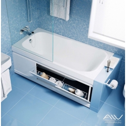 Экран под ванну Alavann SOFT 1,8 м МДФ белый, 3 двери откидные
