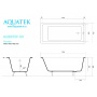 Ванна 170x75 чугунная Aquatek Альфа с 4 ножками