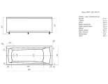 Ванна 160х70 акриловая Либра пустая с фр. экраном (слив слева) Акватек