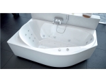 Ванна 170х100 акриловая Таурус левая, аэромассаж ПН, фронтальный экран Акватек