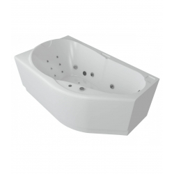 Ванна 170х100 акриловая Таурус левая, аэромассаж ПН, фронтальный экран Акватек