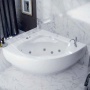 Ванна 146х146 акриловая Калипсо каркас + сифон + экран Акватек