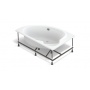 Ванна асимметричная KALIOPE 153x100, правая,белый (P-WA-KALIOPE*153-RNL)