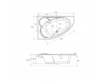 Ванна асимметричная KALIOPE 170x110, левая, белый (P-WA-KALIOPE*170-LNL)