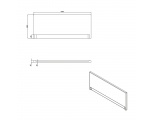 Панель для ванны фронтальная универсальная тип 1, 140, ультра белый (PA-TYPE1*140-W)