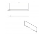 Панель для ванны фронтальная универсальная тип 1, 160, ультра белый (PA-TYPE1*160-W)