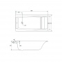 Ванна прямоугольная VIRGO 150x75, белый (P-WP-VIRGO*150NL)