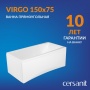 Ванна прямоугольная VIRGO 150x75, белый (P-WP-VIRGO*150NL)