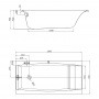 Ванна прямоугольная VIRGO 150x75, белый (P-WP-VIRGO*150NL)