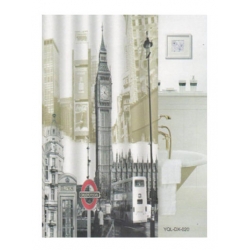 Шторка для ванны Zalel 180*200 ткань полиэстер, фотопринт в ассортименте