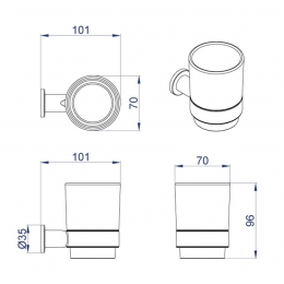 Стакан керамический AZARIO FORNY