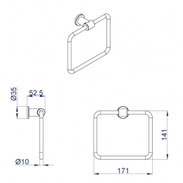Полотенцедержатель AZARIO FORNY