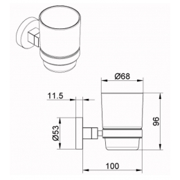 Стакан стеклянный AZARIO NESSY