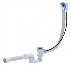 Сифон EM602 для ванны Ани 1 1/2*40 полуавтомат 720 мм  (ручка металл)
