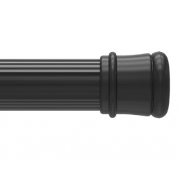 Карниз для ванной Milardo Easy черный, телескопический 110-200 мм, без колец