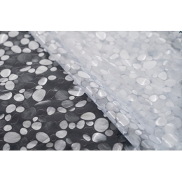 Штора для ванной Santrek Home 180х180 PEVA MS1001 с кольцами, 3D прозрачный