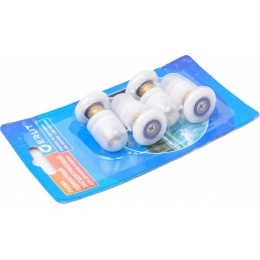 Ролик дверной ERLIT 25 мм одинарные эксцентриковые, комплект на дверь, блистер