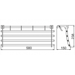 Полка Frap с крючками F806