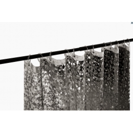 Штора для ванной Santrek Home 180х180 PEVA MS1005 с кольцами, 3D серый