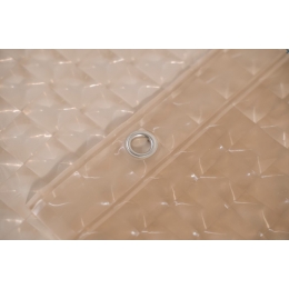 Штора для ванной Santrek Home 180х180 PEVA MS1009 с кольцами, 3D бежевый