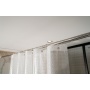 Штора для ванной Santrek Home 180х180 PEVA MS1019 с кольцами, 3D прозрачный