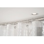 Штора для ванной Santrek Home 180х180 PEVA MS1019 с кольцами, 3D прозрачный