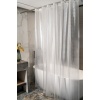 Штора для ванной Santrek Home 180х180 PEVA MS1019 с кольцами, 3D прозрачный