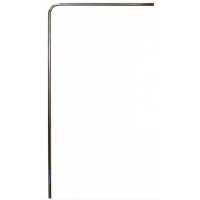 Карниз для ванны Угловой 180х90 цельнометаллический, хром