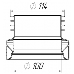 Манжета WM1100-АК для унитаза прямая Сандесант