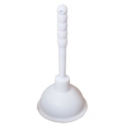 Вантуз конический d136мм, с пластмассовой ручкой 219мм, белый