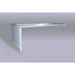 Экран торцевой под ванну с пластиковой рамой белый