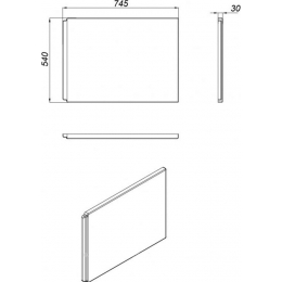 Панель боковая: VIRGO/INTRO 75, белый (P-PB-VIRGO*75)