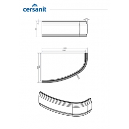 Панель фронтальная: JOANNA 150, левая, ультра белый (PA-JOANNA*150-L-W)