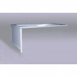 Экран торцевой под ванну с пластиковой рамой белый