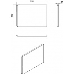 Панель боковая: VIRGO/INTRO 75, белый (P-PB-VIRGO*75)