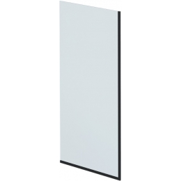 Шторка на ванну DIWO Анапа неподвижная, 60х140, профиль черный матовый, прозрачное стекло