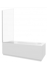 Шторка на ванну DIWO Анапа неподвижная, 60х140, профиль хром глянцевый, прозрачное стекло