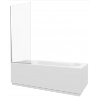 Шторка на ванну DIWO Анапа неподвижная, 60х140, профиль хром глянцевый, прозрачное стекло