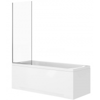 Шторка на ванну DIWO Анапа неподвижная, 70х140, профиль хром глянцевый, прозрачное стекло