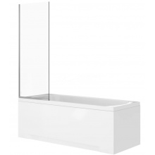 Шторка на ванну DIWO Анапа неподвижная, 70х140, профиль хром глянцевый, прозрачное стекло