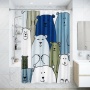 Штора для ванной полиэстр FIXSEN BEAR 180*200 без колец