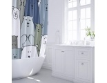 Штора для ванной полиэстр FIXSEN BEAR 180*200 без колец