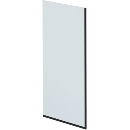 Шторка на ванну DIWO Анапа неподвижная, 60х140, профиль черный матовый, прозрачное стекло