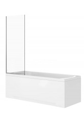 Шторка на ванну DIWO Анапа неподвижная, 70х140, профиль хром глянцевый, прозрачное стекло